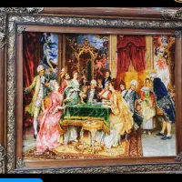 تابلو فرش پاستور باز چله ابریشم