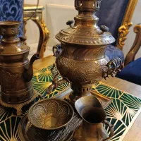 سرویس سماور زغالی روسی قدیمی مهردار ۱۹۴۲/کلکسیونی|کلکسیون اشیاء عتیقه|تهران, تهرانپارس غربی|دیوار