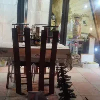 میز ناهارخوری 6نفره 12میلیون چوب فلز شیشه مدرن