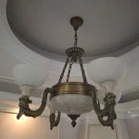 لوستر ۴ شاخه و داخلی جنس برنج