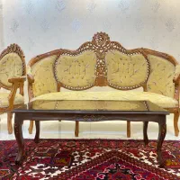مبل نه نفره پشت و‌ رو منبت(فرحی)|مبلمان خانگی و میز عسلی|سهند, |دیوار