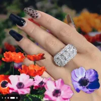 انگشتر نقره زنانه مدل مارکیز خور فلاور