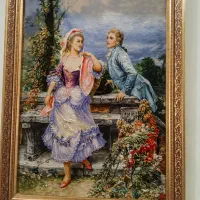 تابلو فرش دستباف فرانسوی خواستگار