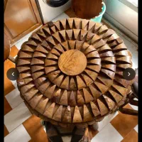 میز ناهار و کمد  چوبی طرح جنگلی