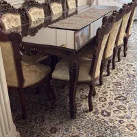 مبلمان استیل ۹ نفره به همراه میز ناهار۱۰ نفره|مبلمان خانگی و میز عسلی|تهران, مجیدیه|دیوار
