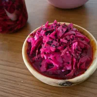 ترشی کلم بنفس با سرکه سیب