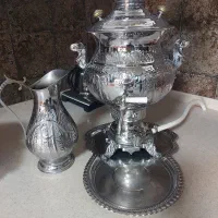 سماور ۵ لیتری مارک افسون همرا با پارچ و سینی