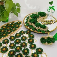سینی حنا ، دسته گل ، گیفت ، شمع