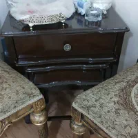 عسلی چوب راش وعسلی هندی وکنارسالنی چهارکشو|مبلمان خانگی و میز عسلی|کرمانشاه, |دیوار