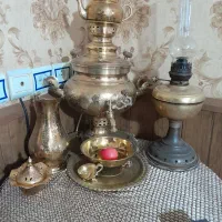 سماور با وسایل چراغ گرسوز