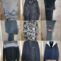 تعدادی شلوار پارچه ای و جین،پیراهن،پلیور،کت وکاپشن