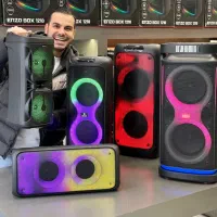 پارتی باکس با میکروفون اسپیکر برقی باند شارژی انزو