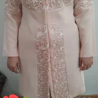مانتو مجلسی رنگ گلبهی(صورتی خیلی ملایم)
