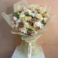 دسته گل بوکت گل طبیعی اقتصادی+یک دسته گل هدیه
