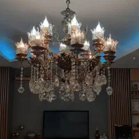 لوستر ۸ و ۴ شعله برنزی سلطنتی