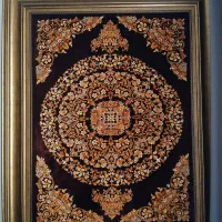 تابلو فرش تمام ابریشم نفیس اصل قمی|تابلو فرش|مشهد, سجاد شهر|دیوار