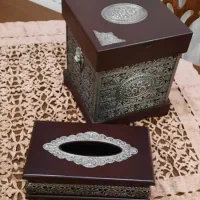 ست سطل زباله و جای دستمال کاغذی بسیار زیبا|صنایع دستی و سایر لوازم تزئینی|رشت, نیکمرام|دیوار