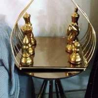 مجسمه سرامیکی شطرنج به همراه ظرف استیل رنگ ثابت