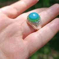 انگشتر عقیق سبز|جواهرات|کوهدشت, |دیوار