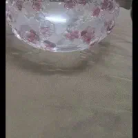 ظروف کریستال گل برجسته /آلمانی /صورتی|ظروف سرو و پذیرایی|کرج, عظیمیه|دیوار