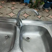 سینک دو قلو با شیر احرمی|مصالح و تجهیزات ساختمان|صومعه‌سرا, |دیوار