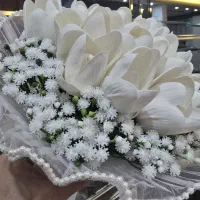 گل سفید|گل مصنوعی|اردبیل, |دیوار