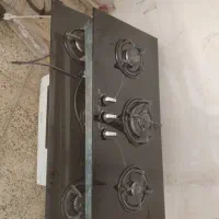 گاز سه شعله پنج شعه شیشه و استیل