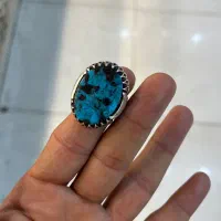 انگشتر فیروزه درجه یک با رکاب سنگین