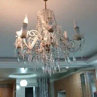 لوستر ۶شاخه کریستالی زیبا