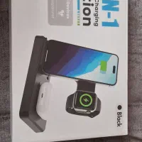 شارژر وایرلس 3 کاره مشکی