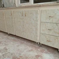 کابینت فلزی با هود و اجاق گاز و سینک|آب‌چکان و نظم‌دهنده ظروف|قزوین, |دیوار