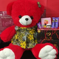 خرس خارجی 1 متری+ باکس ولنتاین