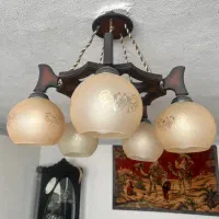 دو جفت لوستر ۵ شاخه ست همراه با دیوار کوب