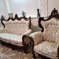 یک دست مبل ۹ نفره استیل همراه بوفه