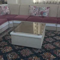 فروش یک دست مبل هفت نفره همراه میز نهار خوری ست|مبلمان خانگی و میز عسلی|خرمدره, |دیوار