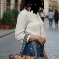 فروش کیف حصیری با استر پارچه