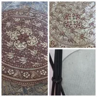 میزگردشیشه ای تاشو۴نفره سالم وتمیز