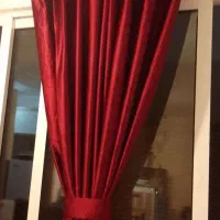 پرده آماده بندینکی رنگ زرشکی|پرده، رانر، رومیزی|اصفهان, بهارستان|دیوار