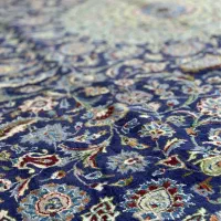 فرش دستبافت تک ۶متری سرمه‌ای مشهد|فرش|شهریار, شهریار|دیوار