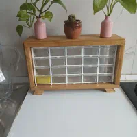 مگازین جا ادویه چوبی کشویی نظم دهنده