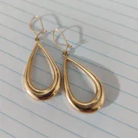 گوشواره طلا مدل اشکی آینه ای