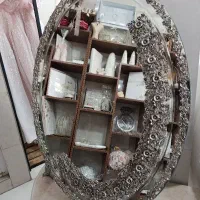 آینه شمعدان نو|آینه|ابریشم, |دیوار