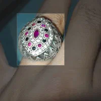 انگشتر یاقوت کبود اصل نقره اتیقه