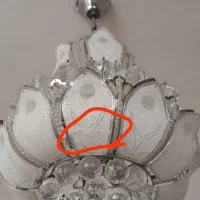 لوستر کریستالی 6 شعله|لوستر و چراغ آویز|مشهد, عبادی|دیوار