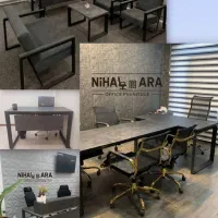 میز مدیریت21351مبل اداری پایه مثلثی صندلی تیکه لار