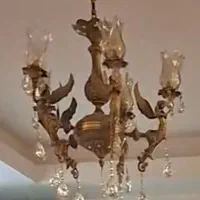 لوستر ۵شاخه فرشته برنجی/برنز سنگین وزن