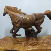 مجسمه ی چوبی اسب|مجسمه، تندیس، ماکت|تهران, نعمت‌آباد|دیوار