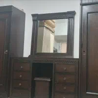 کمد و میز آرایش و تخت فرفوژه دو نفره|تخت و سرویس خواب|اصفهان, بهارستان|دیوار