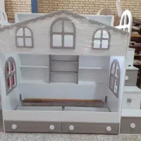 تخت دوطبقه چـوبـین|تخت و سرویس خواب|برخوار, |دیوار