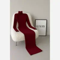 ماکسی یقه اسکی زرشکی یلدایی|لباس|شهریار, شهرک امیریه|دیوار